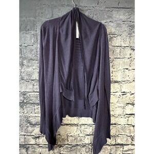 Lululemon Athletica Waterfall Cardigan Sweater Womens 8‎ Purple Open Front Wrap